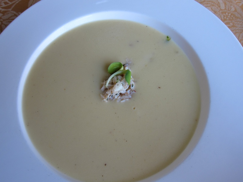 IMG_4300.JPG - Sweet white corn soup, Maine rock crab, chervil oil