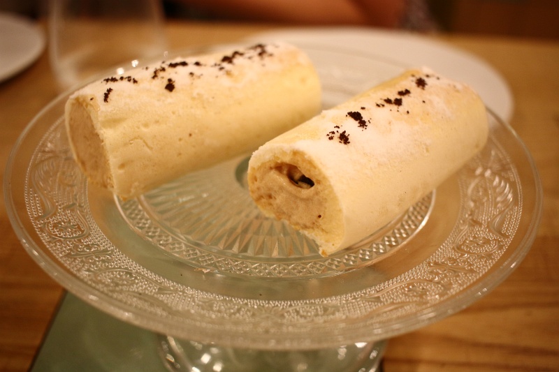 IMG_1948.JPG - Coffee Swiss roll - soft meringue with amaretto cream and coffee