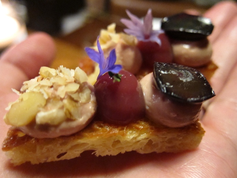 IMG_3437.JPG - Duck liver mousse, concord grape, toast, walnut