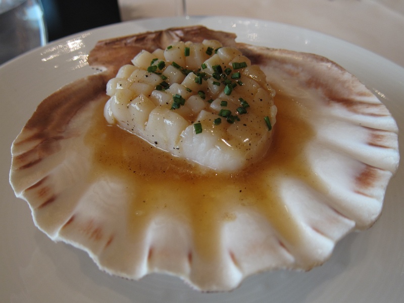IMG_0692.JPG - Scallop - barely cooked, brown butter dashi