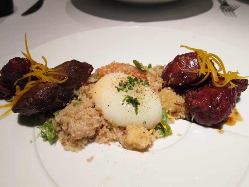 IMG_1668.JPG - Pork cheek, quince and citrus, bulgur wheat and slow cooked egg