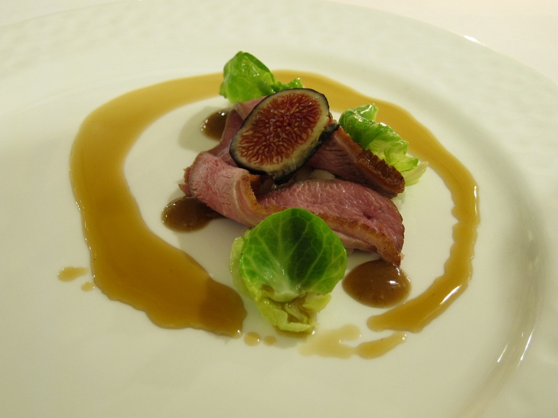 IMG_3412.JPG - Course #6 - Duck breast, estate figs, coffee, brussels sprouts, vanilla