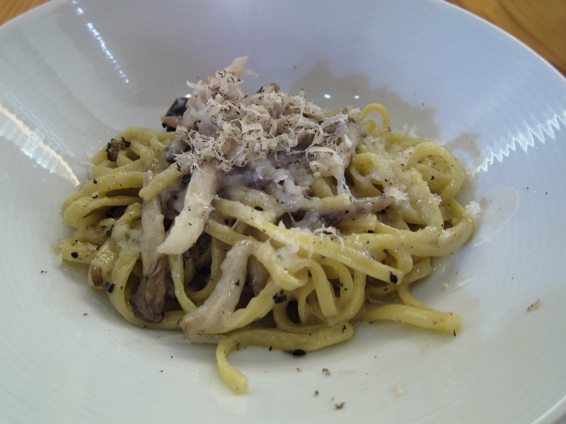 IMG_4236.JPG - Tajarin pasta, black truffle, hen of the woods, parmesan
