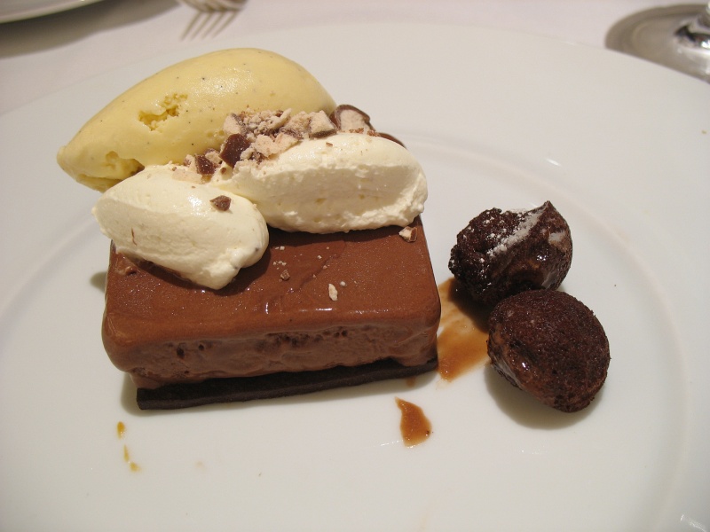 IMG_4961.JPG - Dessert: Chocolate financier, malt ice cream, cocao sabl, chocolate sorbet
