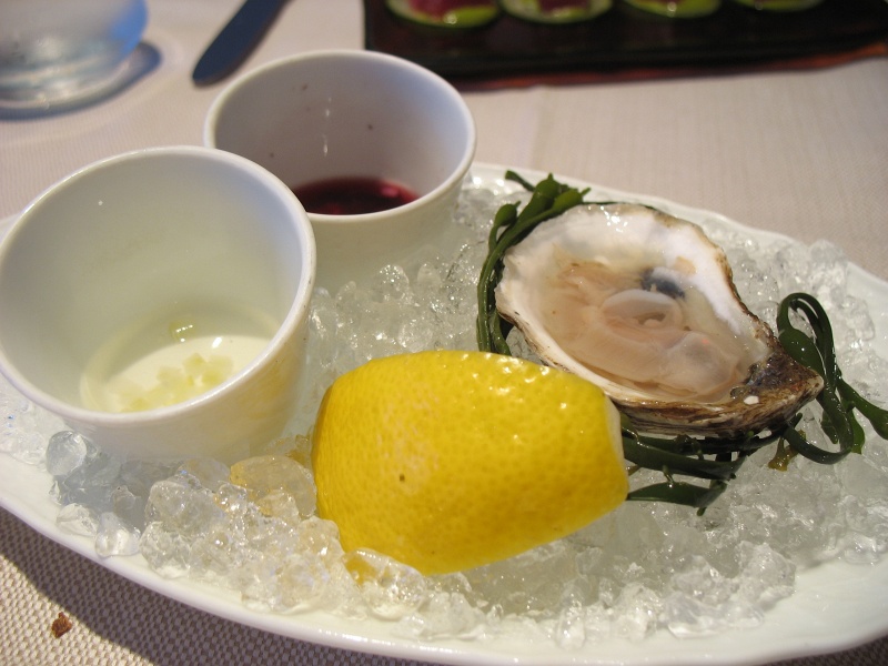 IMG_5022.JPG - Beausoleil oyster (New Brunswick), with morellino mignonette and cucumber-lemon vinegar