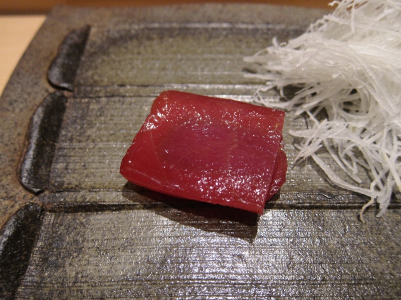 IMG_4081.JPG - Maguro akami - lean bluefin tuna, marinated with soy sauce and mirin