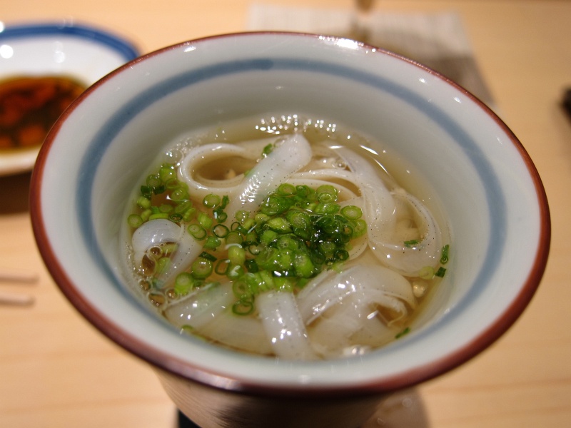IMG_4084.JPG - Baby anago (sea eel) in dashi (tastes like noodles)