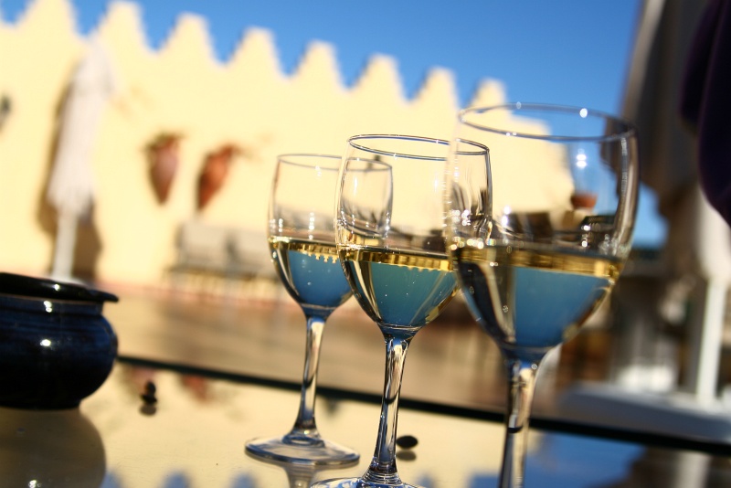 IMG_8136.JPG - Tasting Moroccan wine at Palais Jama hotel (Fes)