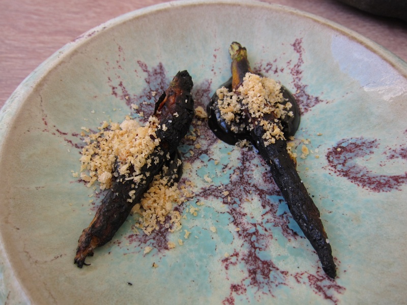 IMG_2246.JPG - Charred carrots with squid ink and bread crumbs