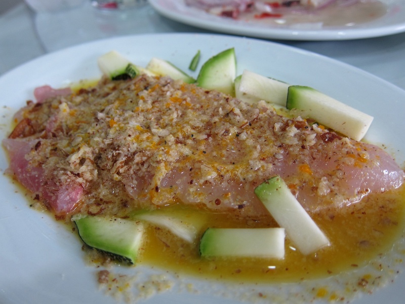 IMG_1715.JPG - Flounder with zucchini, pecans, and citrus