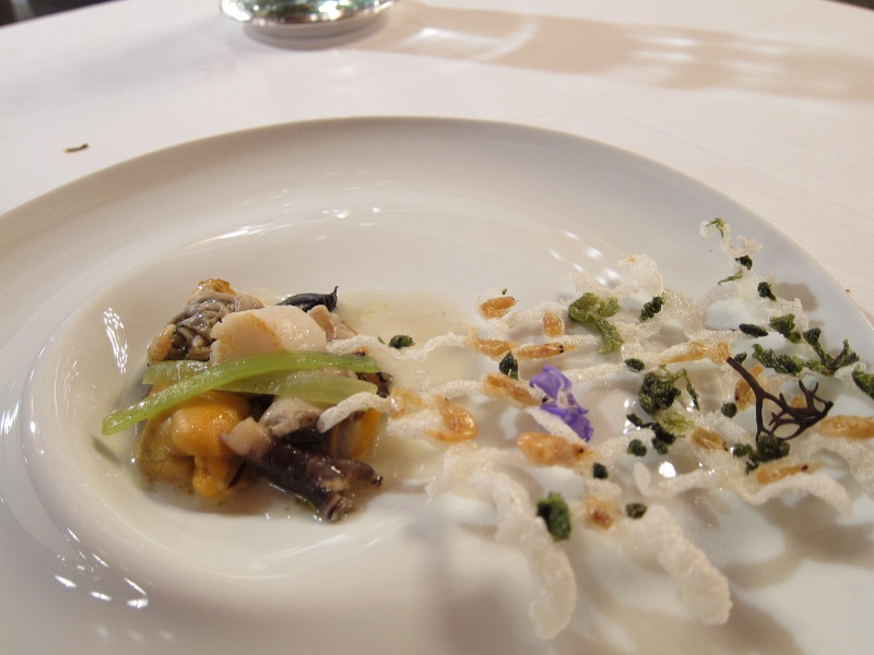 IMG_0323.JPG - The mollusks - clams, mussels, scallops, and  percebes  (goose barnacles)