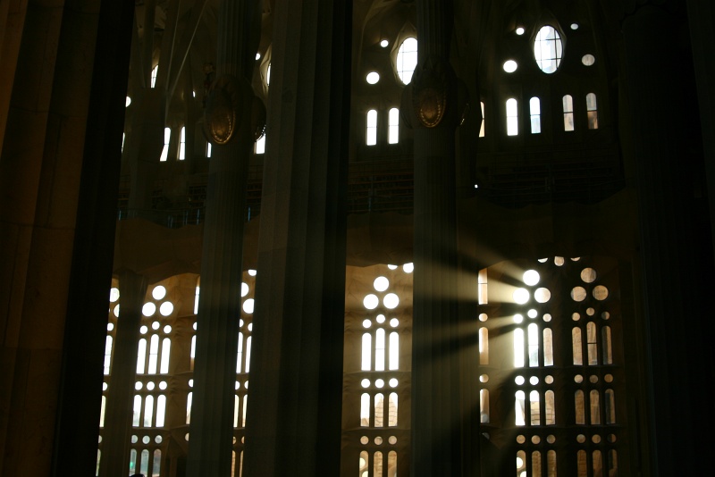 IMG_6184.JPG - Sunlight streaming into the nave part of the church, without stained-glass windows yet