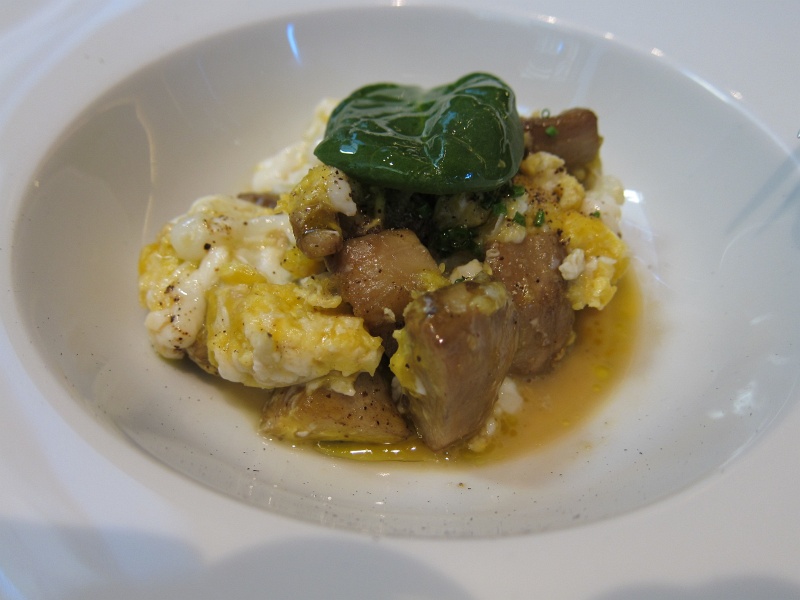 IMG_0081.JPG - Mashed eggs with artichokes, Ohla Gastronomic Bar, Barcelona