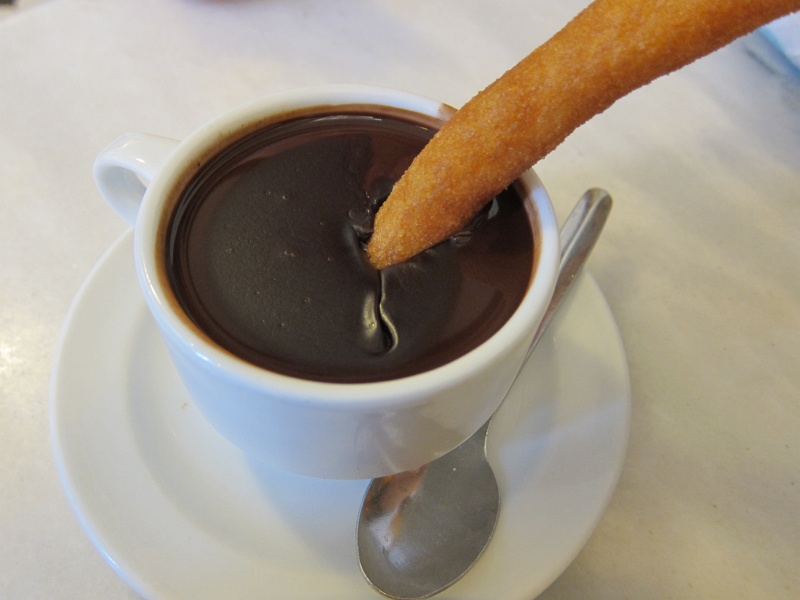 IMG_2588.JPG - Churros and thick hot chocolate, Chocolatera Valor, Madrid