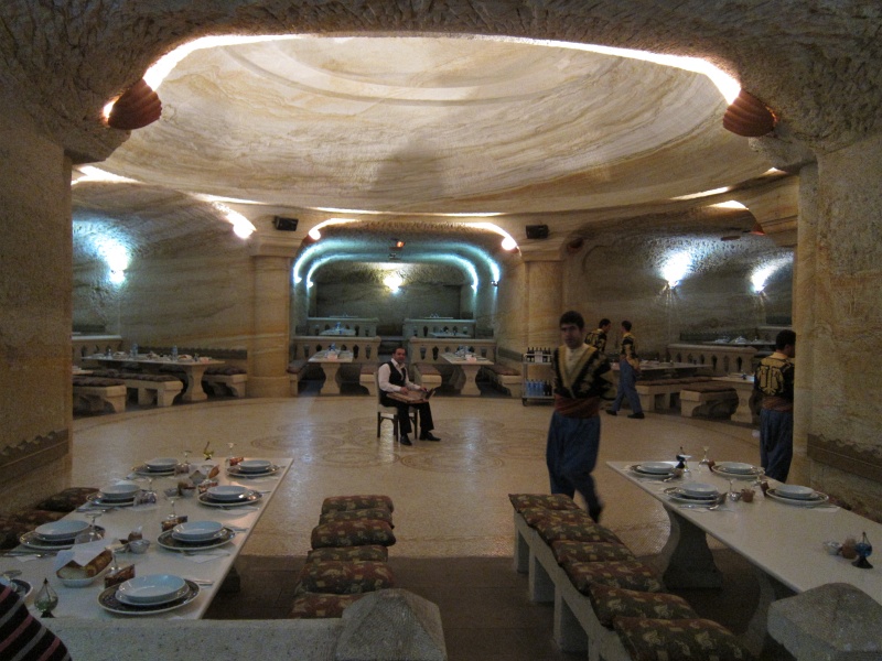 IMG_1184.JPG - Inside the cave restaurant Uranos Sarikaya (lunch on second day) in Avanos