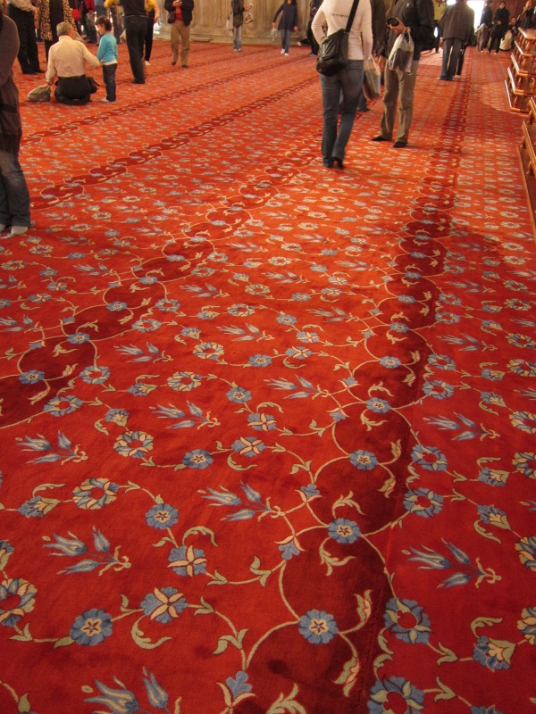 IMG_0530.JPG - Still used for prayer services, the dark lines in the carpet allow worshippers to position in neat lines